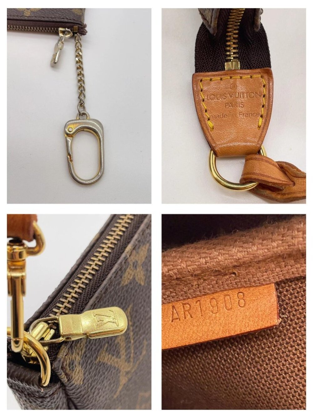Authentic Louis Vuitton Monogram Pochette Accessoires & Cles Coin case Set 2 - Picture 10 of 16